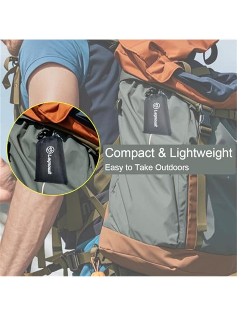 Pocket Blanket Waterproof Sandproof Picnic Beach Camping Travel Mat - Picture 6 of 6